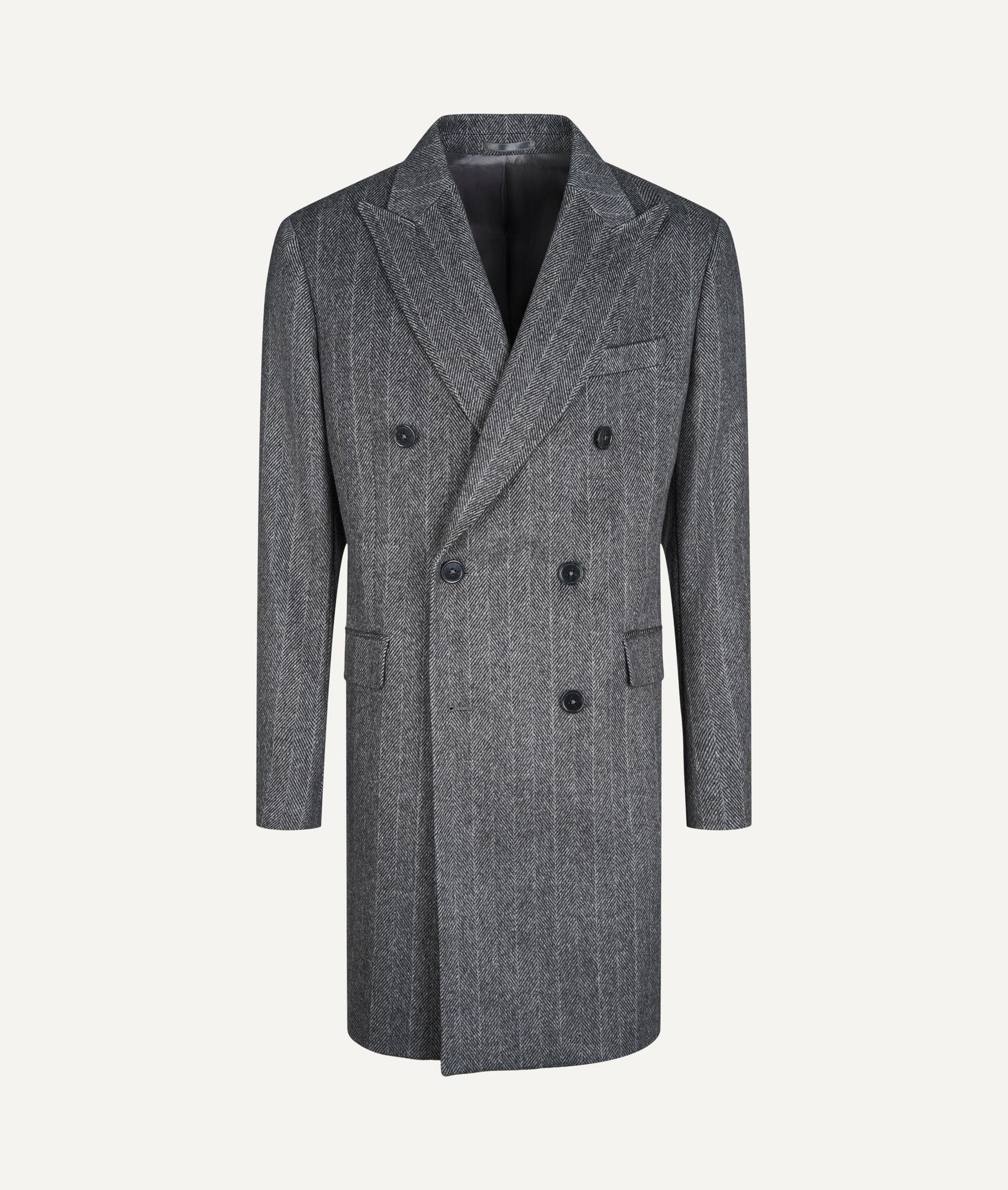 Double-Breasted Coat in Lanificio Fortex