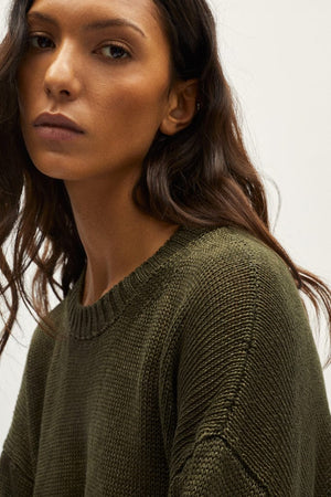 The Pure Linen Boxy Crewneck