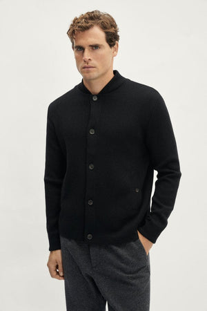 The Merino Wool Bomber - black