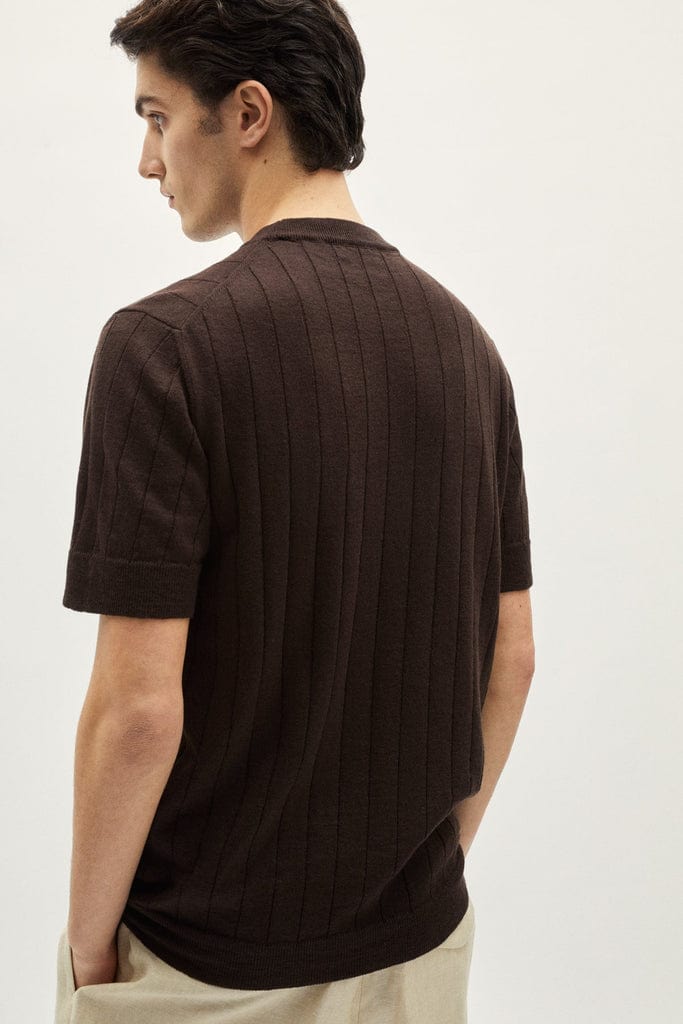 the linen cotton vintage t shirt brown