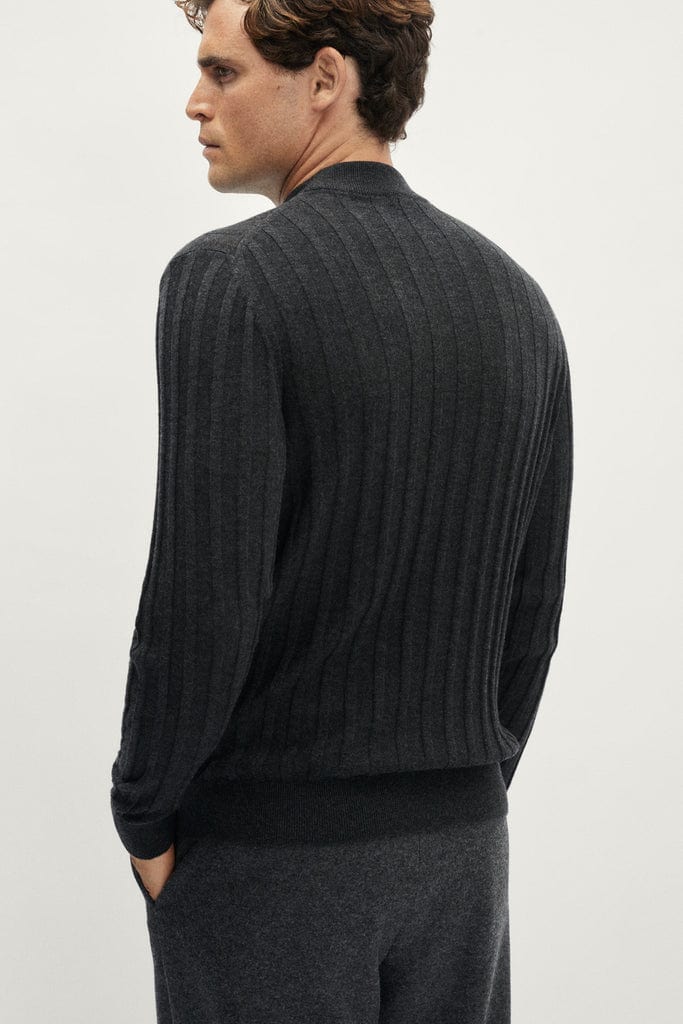 The Ultrasoft Ribbed Mock-neck - Grey