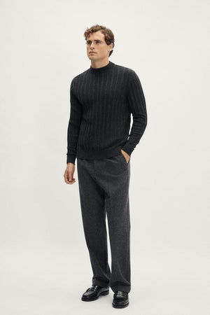 The Ultrasoft Ribbed Mock-neck - Grey