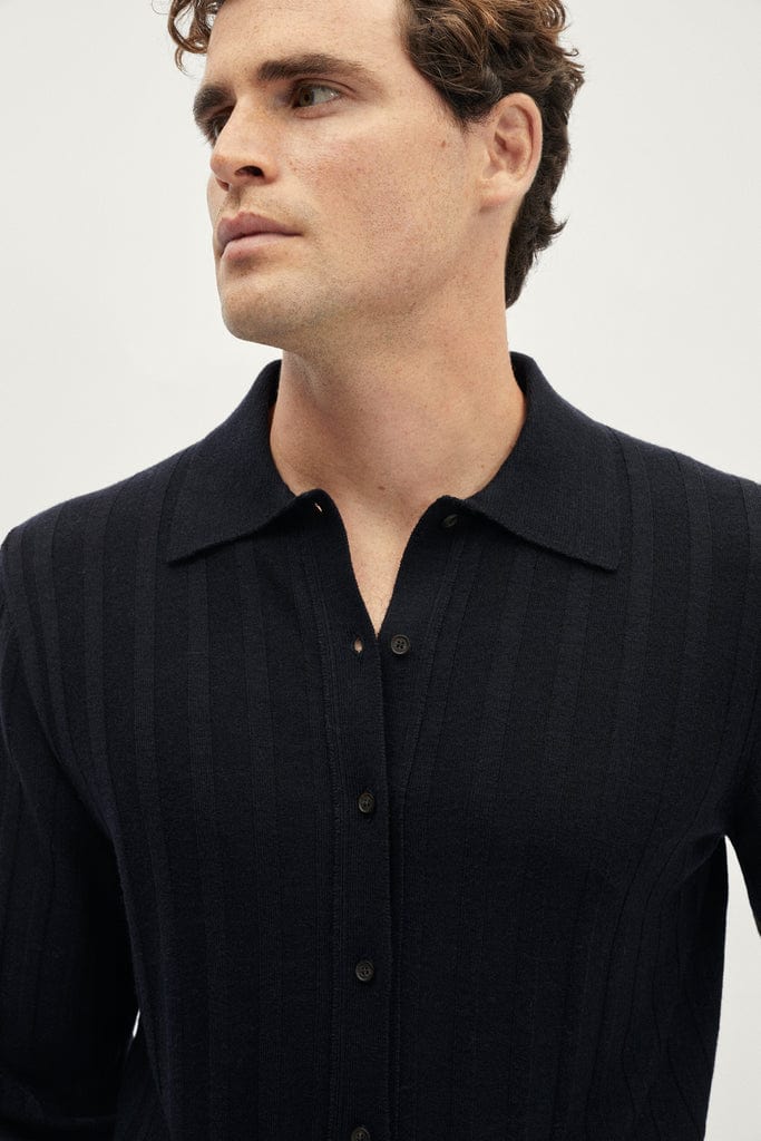 The Ultrasoft Ribbed Shirt - blue