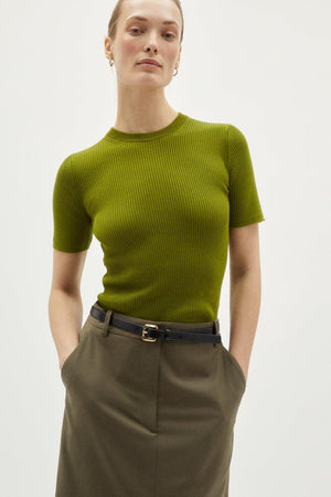 Kiwi Green | The Organic Cotton Ribbed T-Shirt