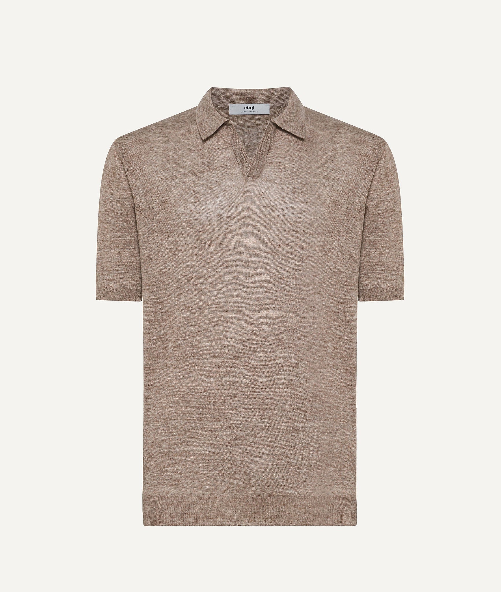 Buttonless Polo in Linen