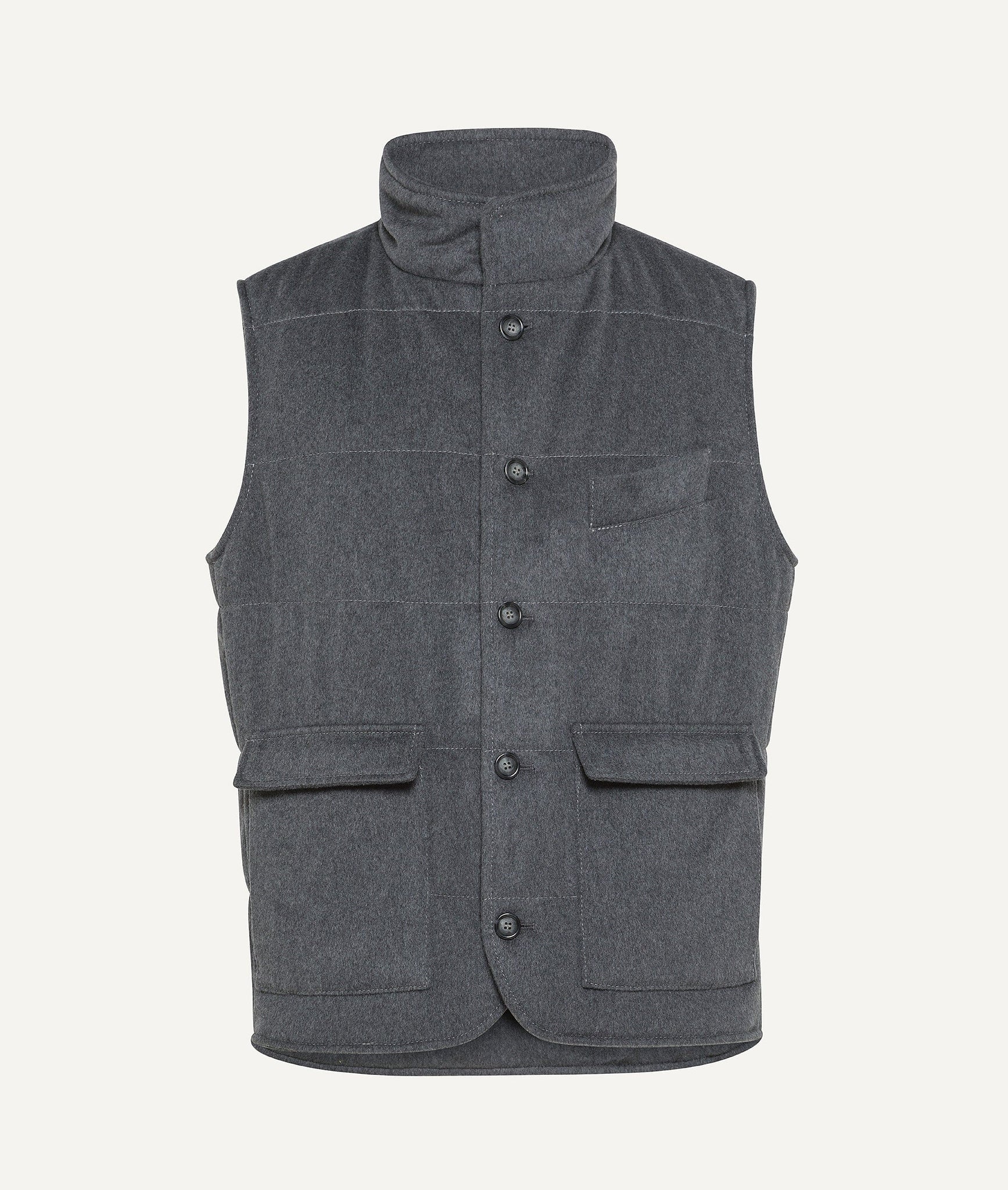 Unlined Gilet in Wool & Cashmere