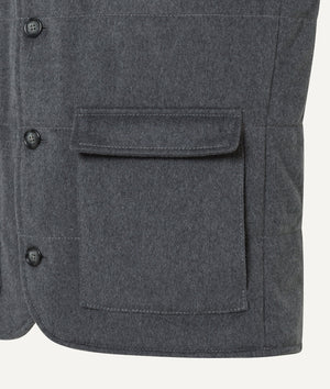 Unlined Gilet in Wool & Cashmere