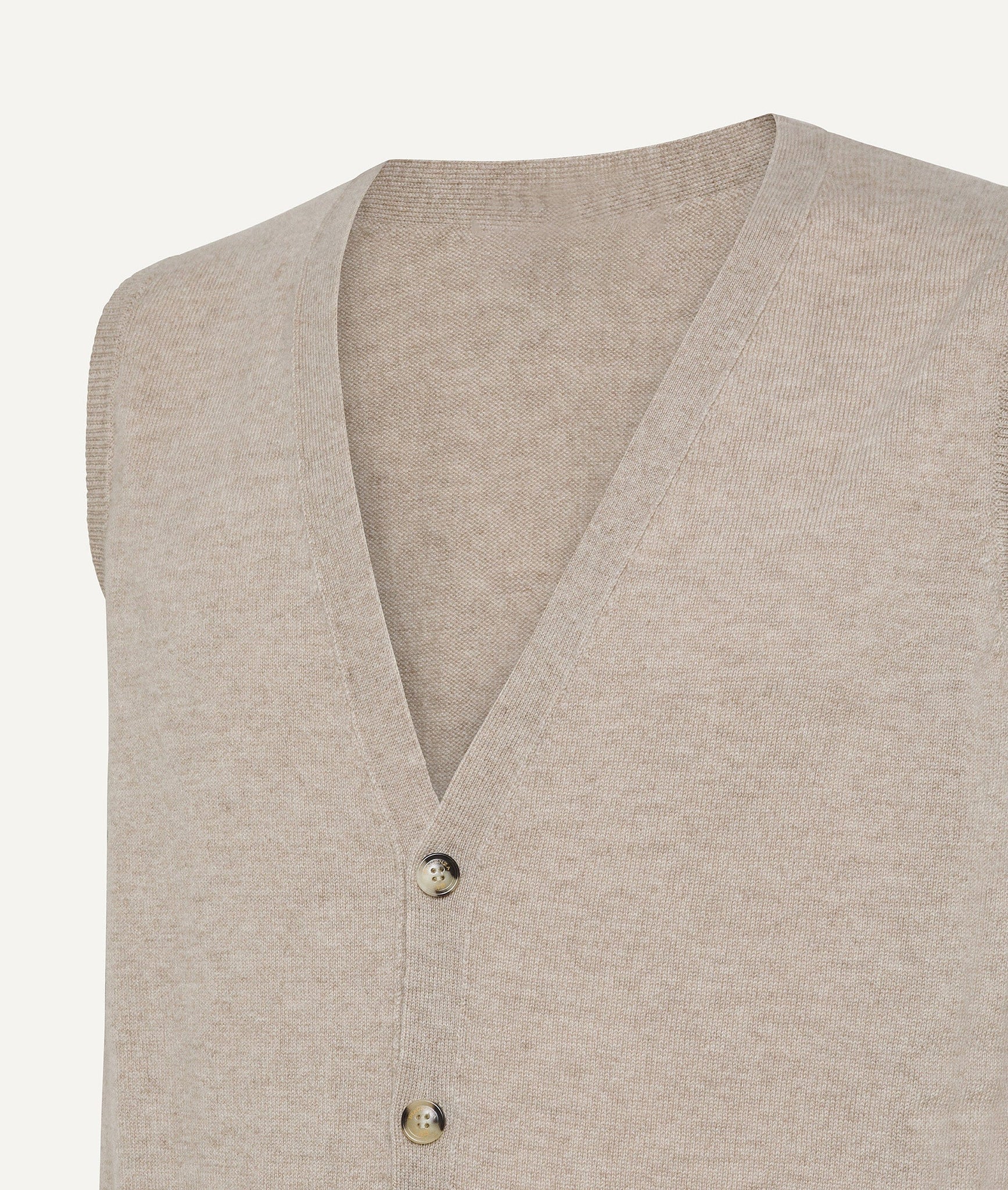 Sleeveless Cardigan in Cashmere