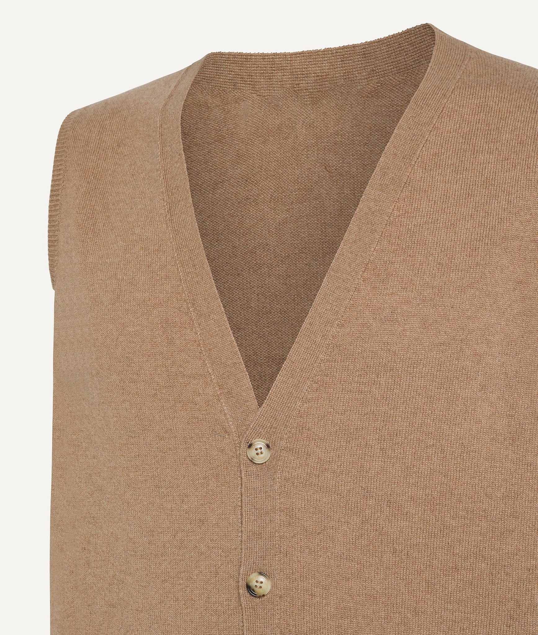 Sleeveless Cardigan in Cashmere