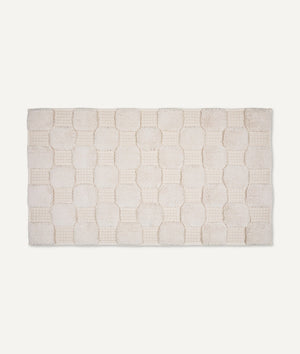 Waffle Bath Rug in Cotton