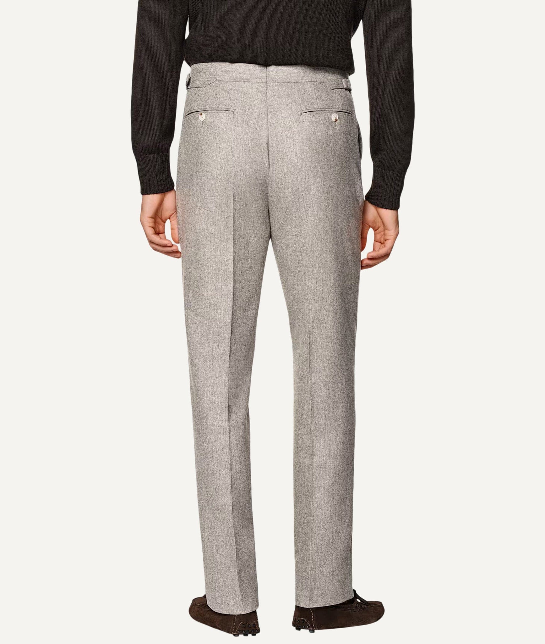 Side-Adjuster Trousers in Vitale Barberis Canonico Flannel Wool