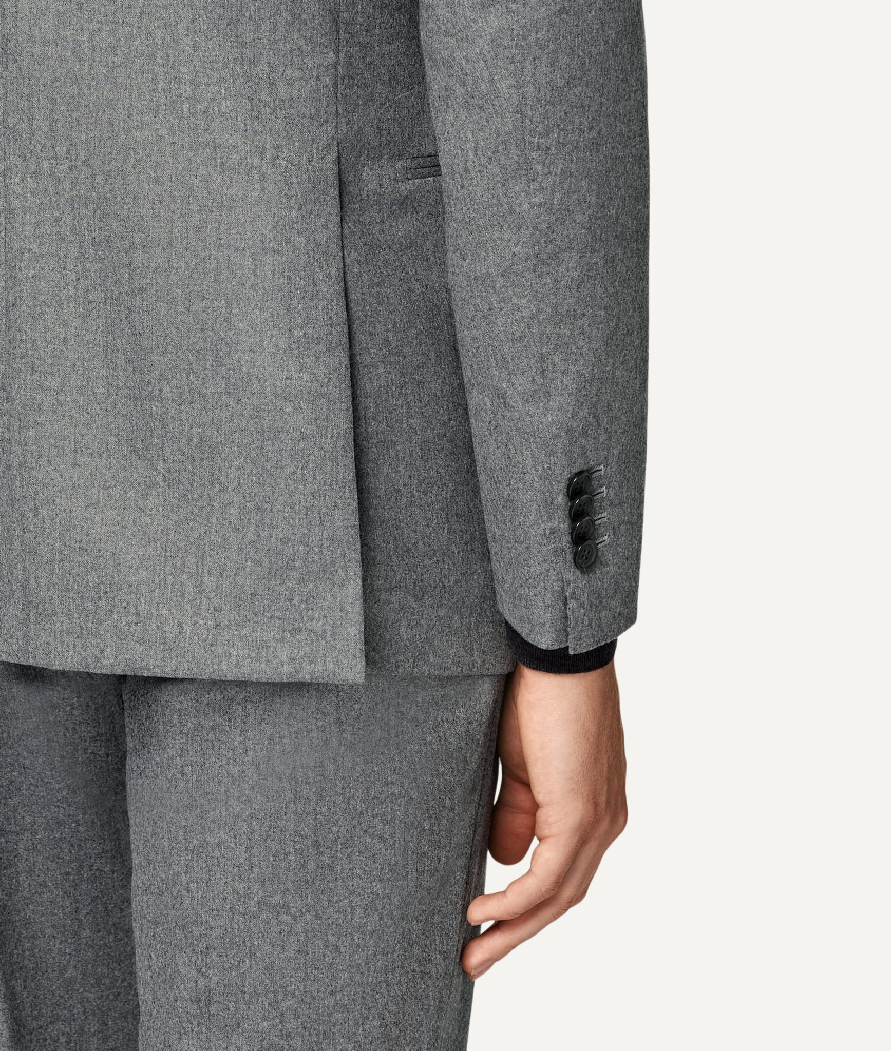 Single-Breasted Suit in Vitale Barberis Canonico Flannel Wool