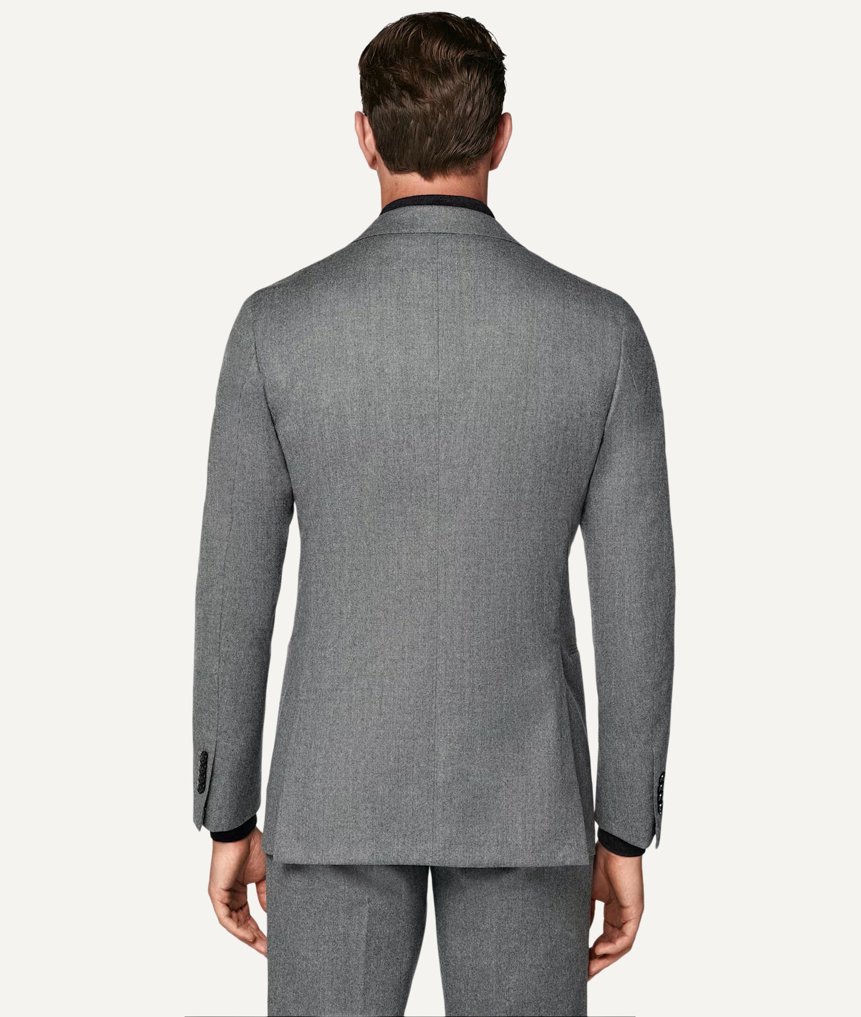Single-Breasted Suit in Vitale Barberis Canonico Flannel Wool
