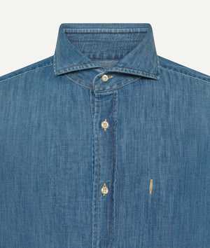 Lässiges Jeanshemd in Baumwolle