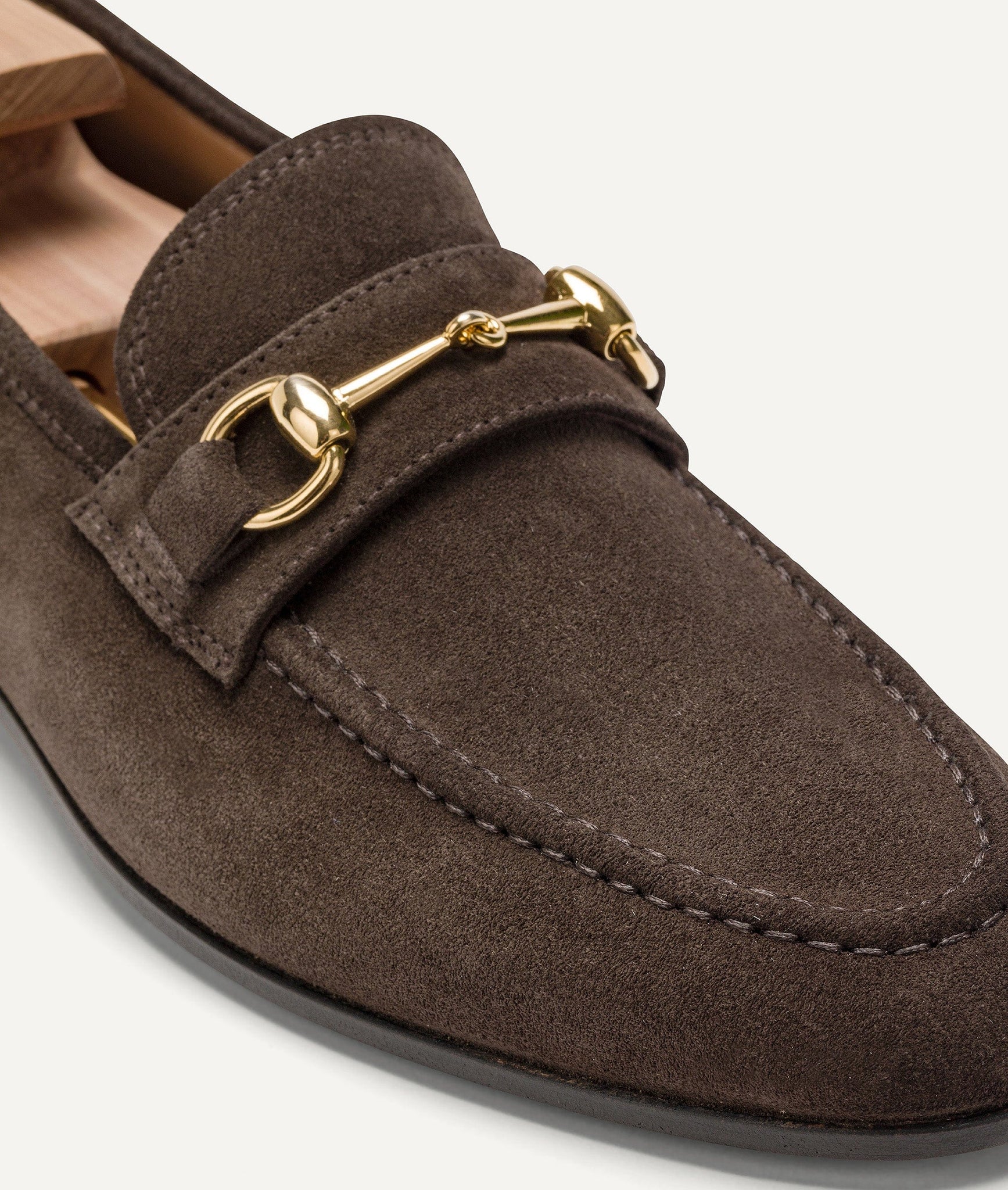 Chain Loafer in Suede Leather