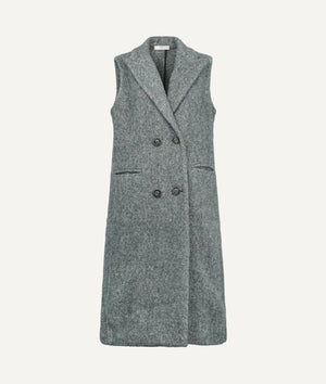Fedeli - Sleeveless Coat in Alpaca & Wool