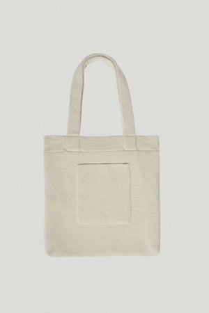 the knit tote bag ecru