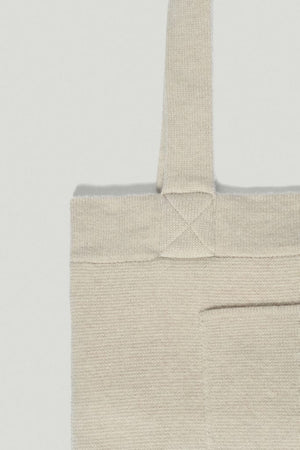 the knit tote bag ecru