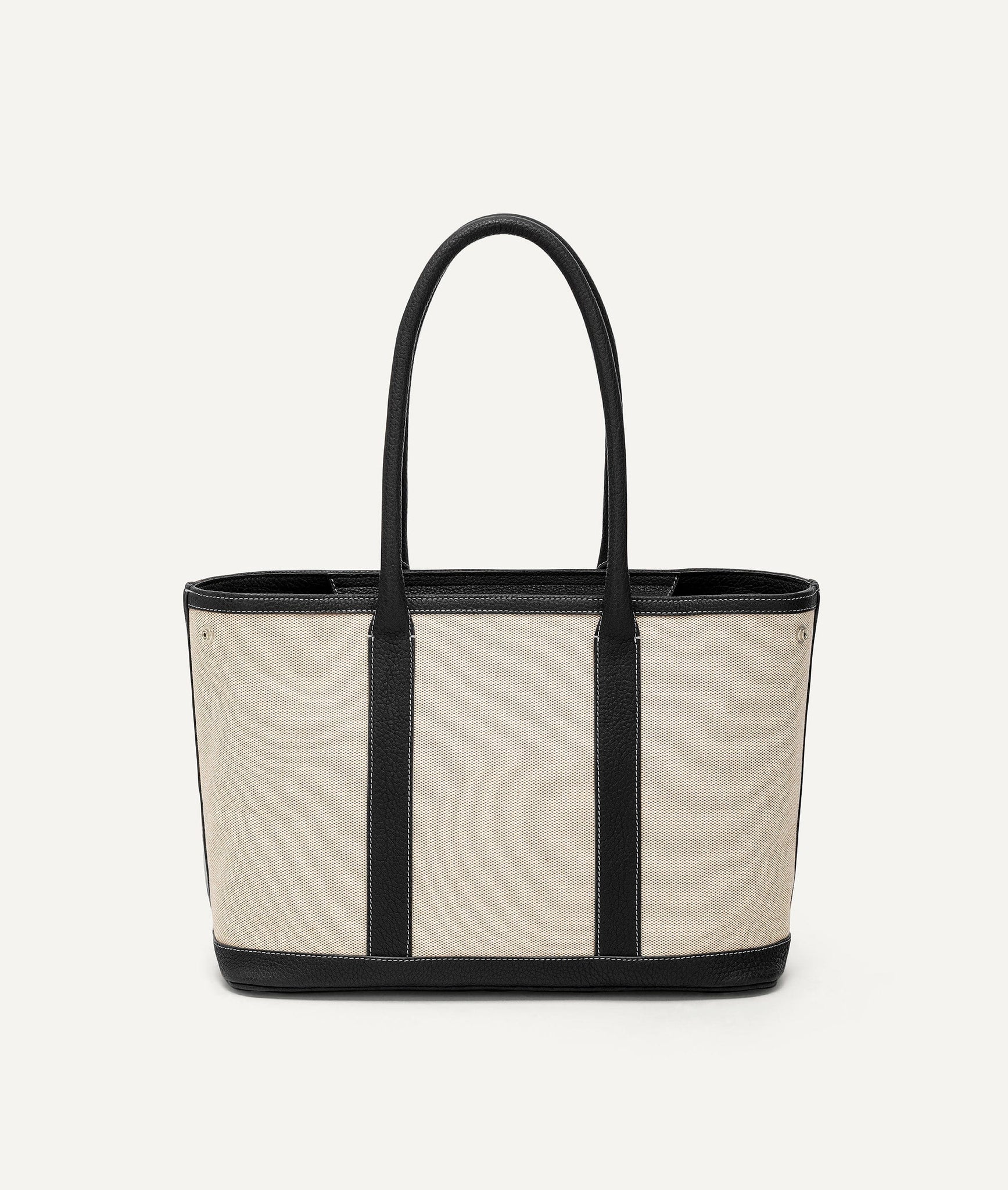 Tote Bag in Canvas and Calf Leather