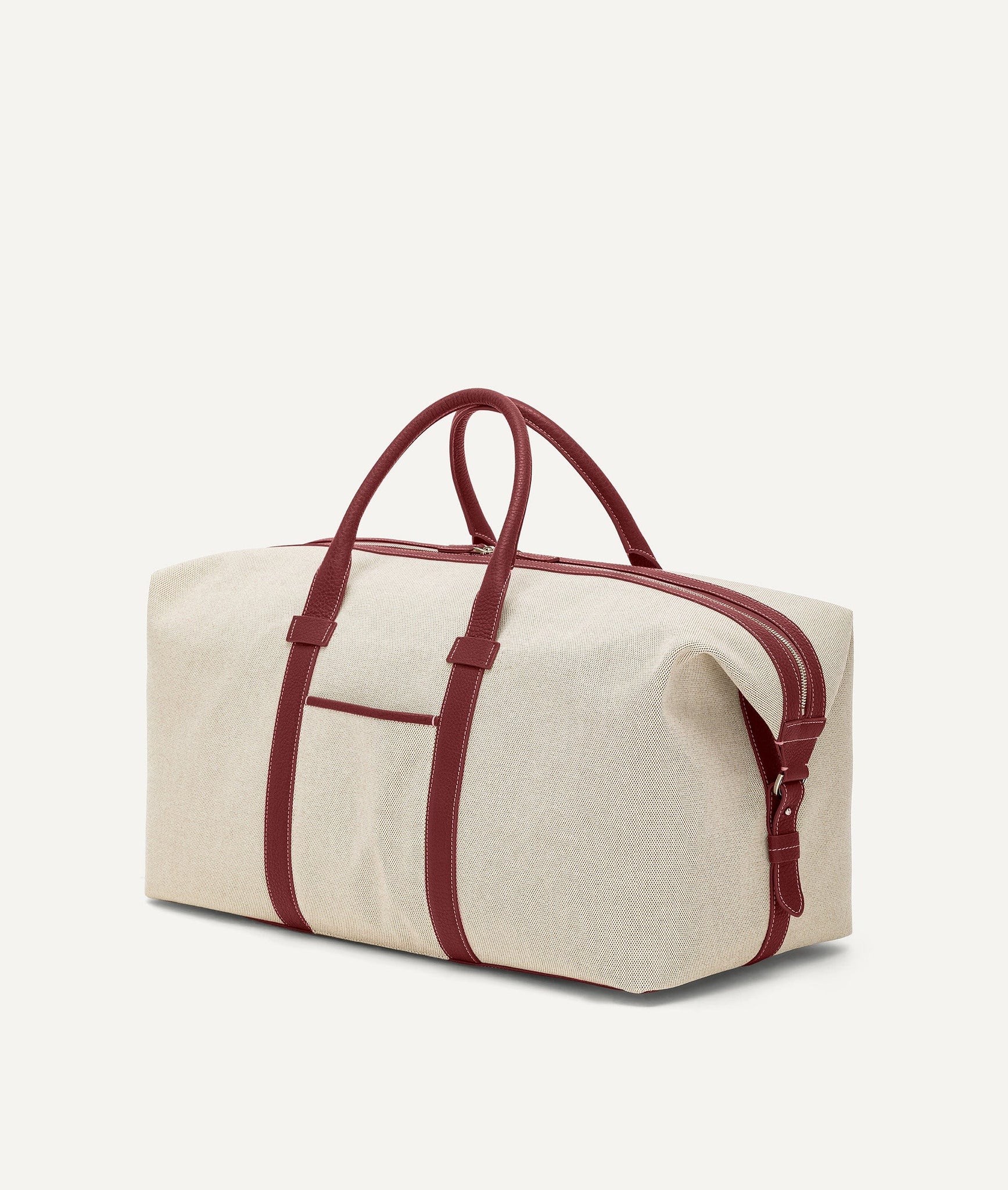 Duffle Bag in Canvas and Calf Leather
