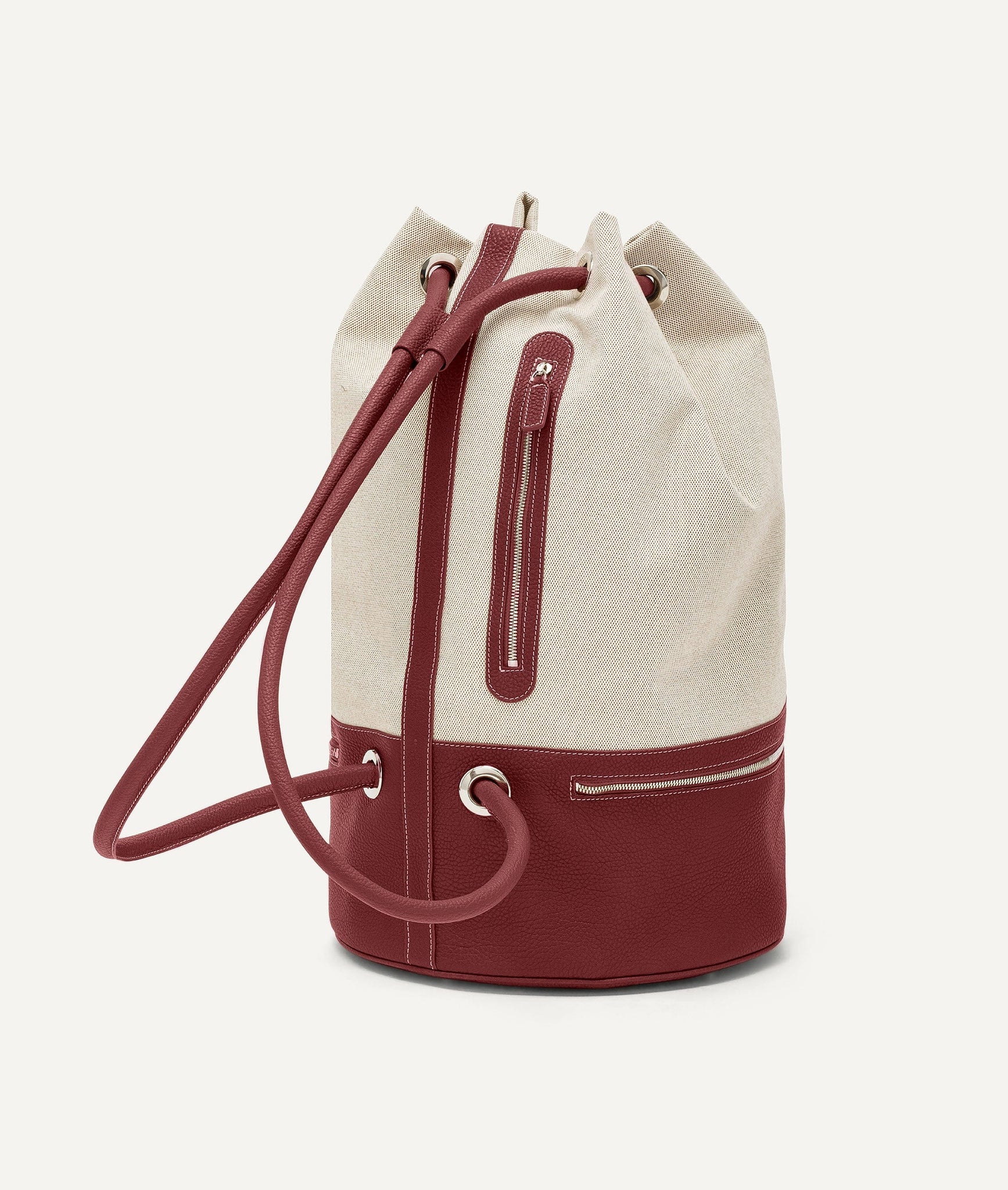 Sailor Duffle Bag in Canvas and Calf Leather