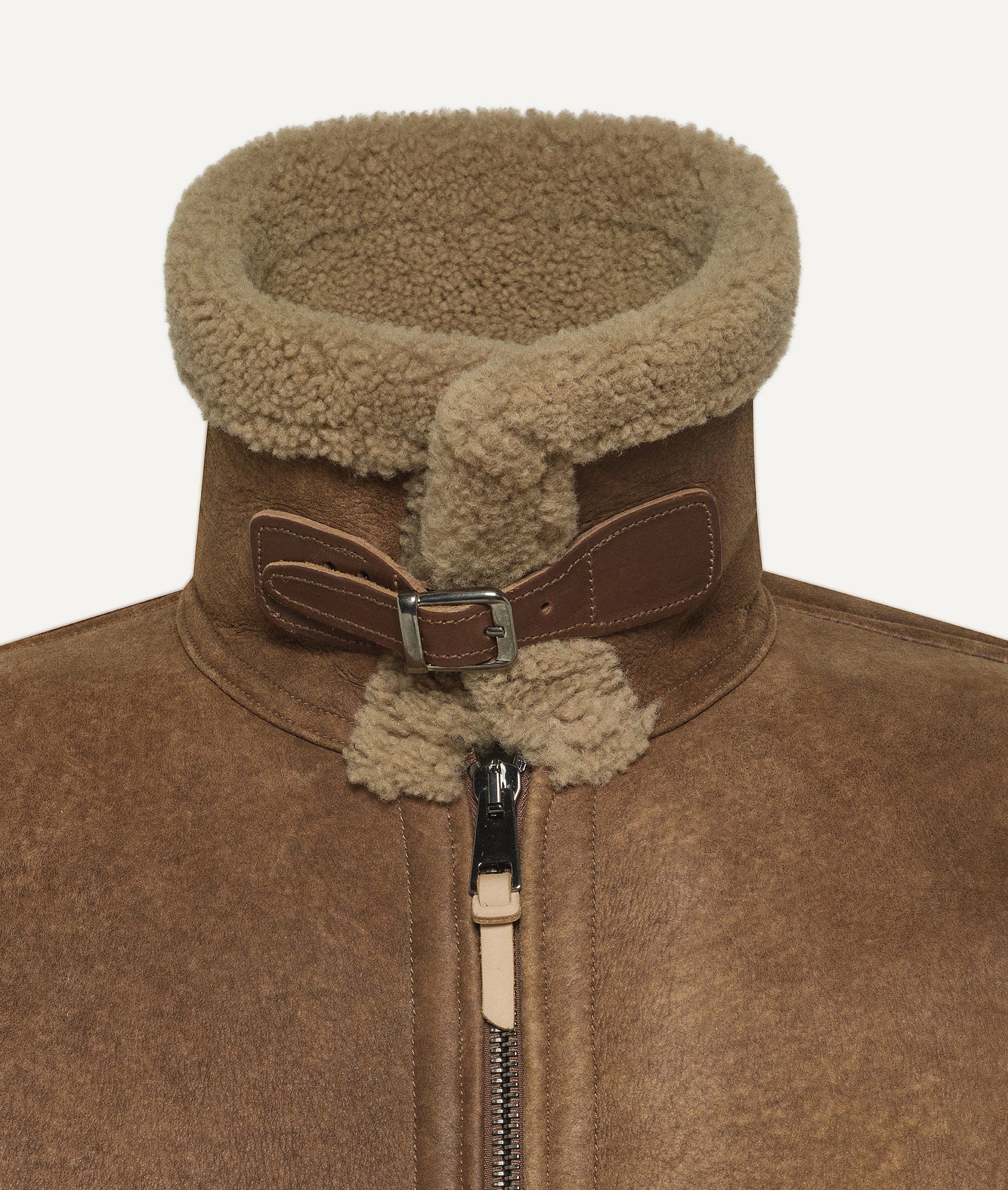 Bomber Jacket in Suede with Shearling