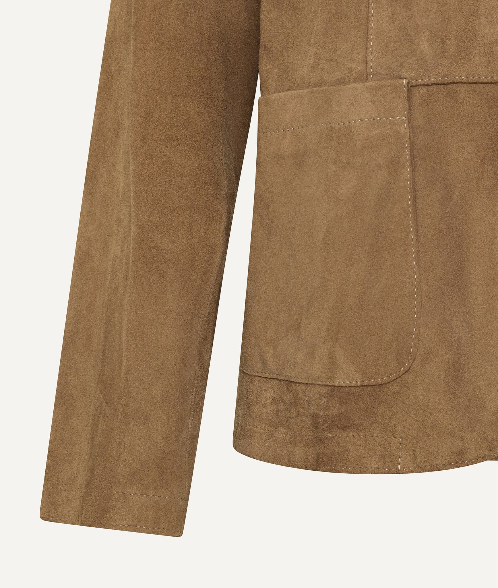 Taillierter Blazer in Wildleder