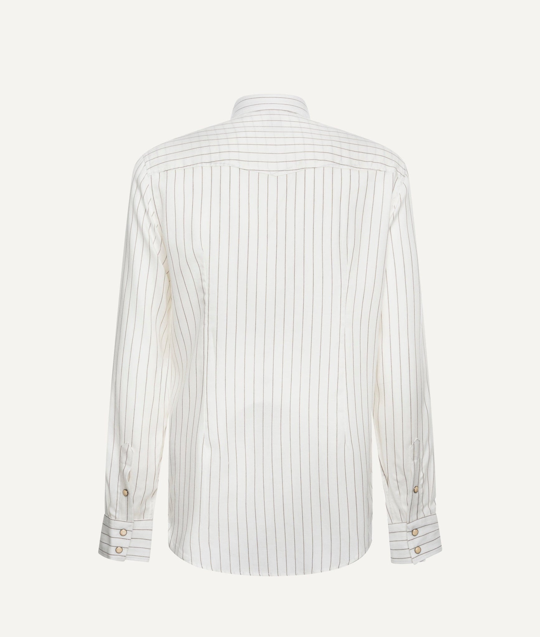 Eleventy - Striped Shirt in Lyocell & Wool
