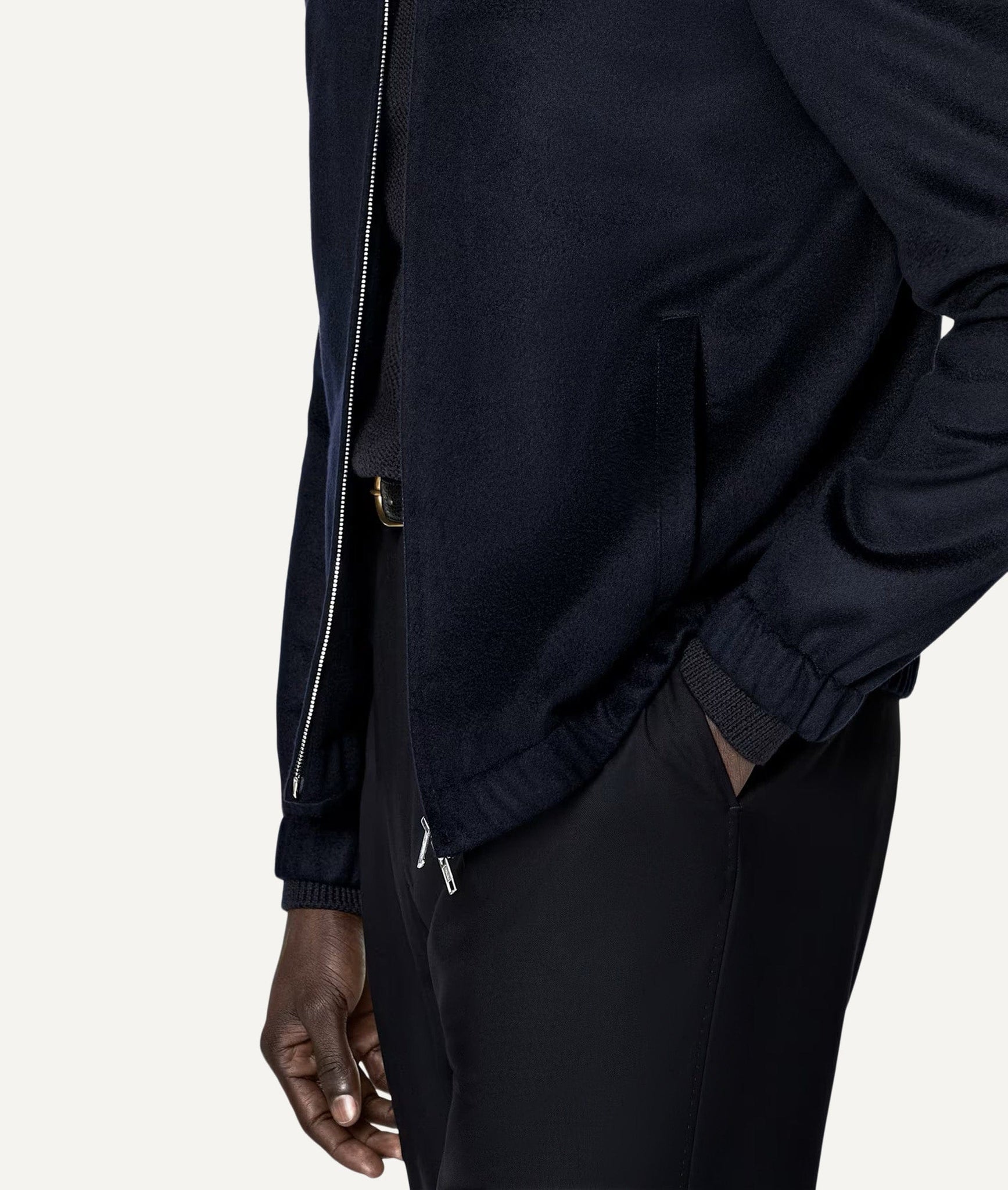 Bomber Jacket in Piacenza Water-Repellent Cashmere