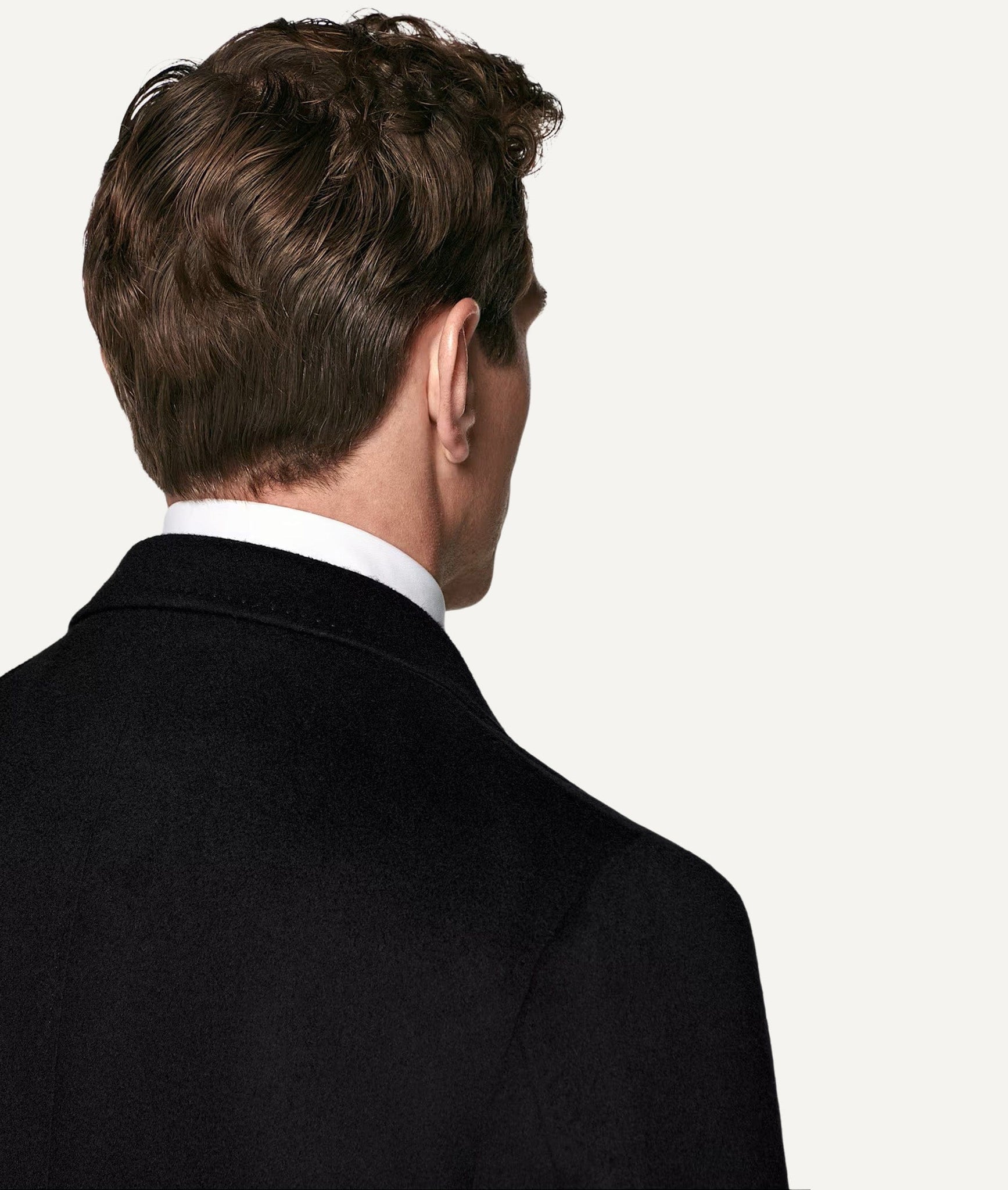 Double-Breasted Overcoat in Gazaba Worsted Wool