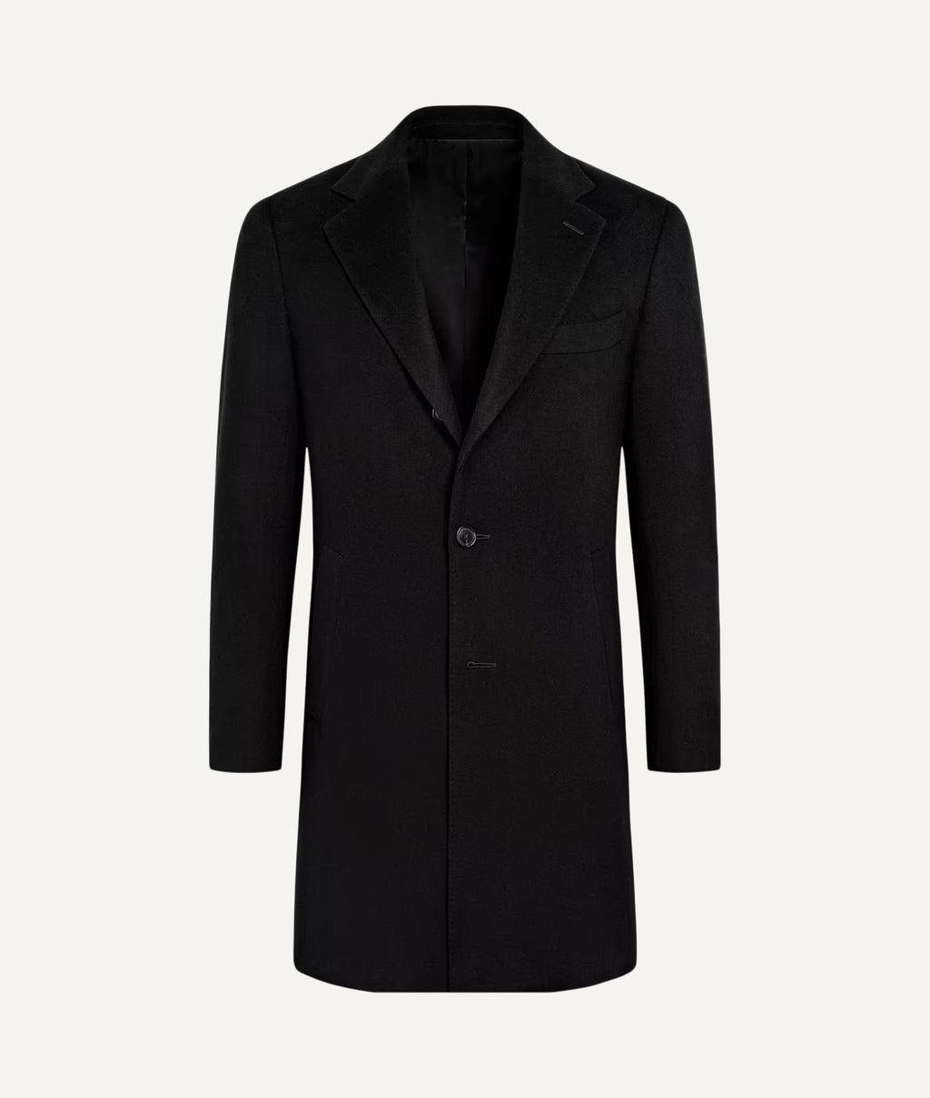 Single-Breasted Overcoat in Gazaba Worsted Wool – ETIQL