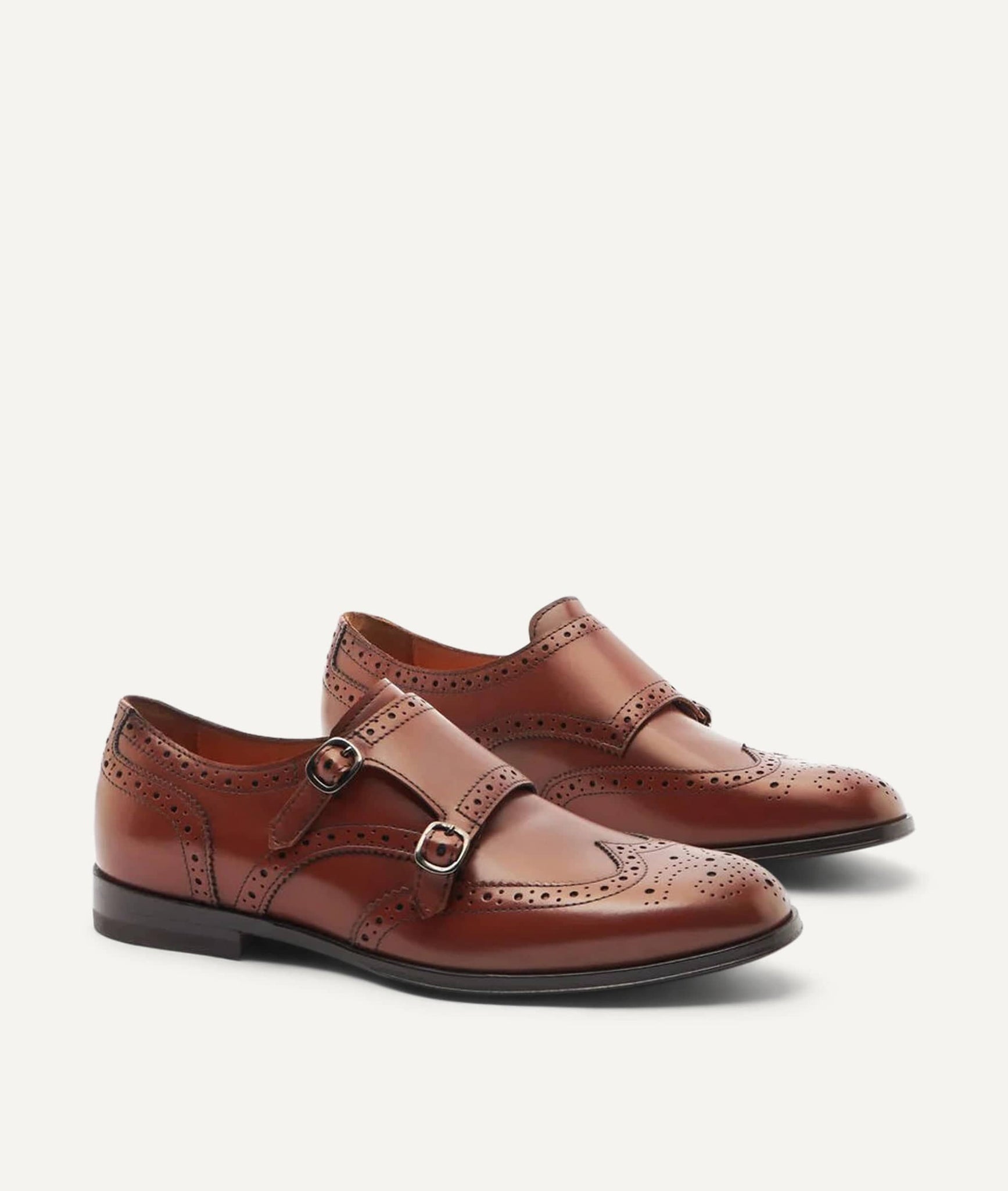 Double Monk Full Brogue in Kalbsleder