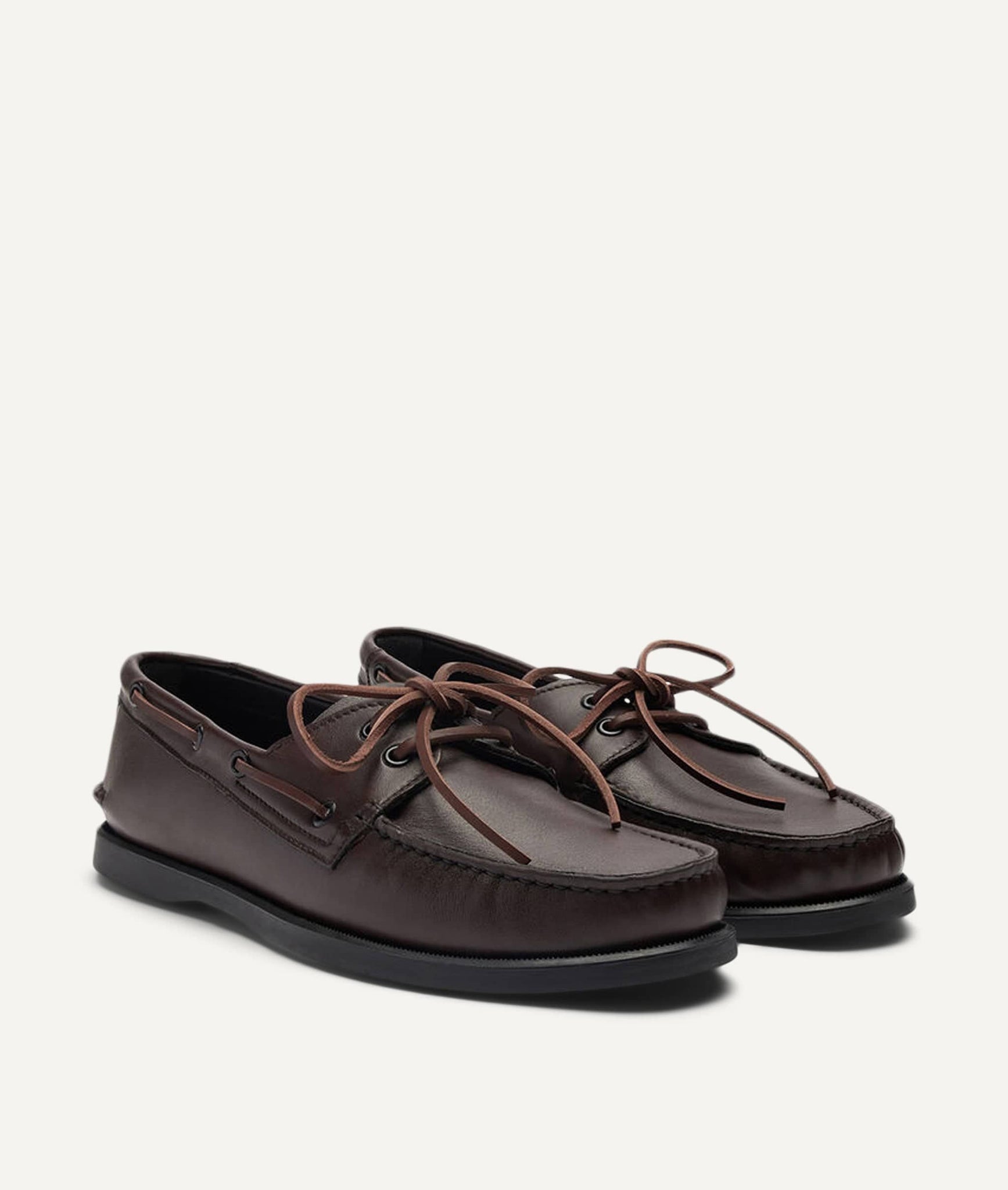 Bootsschuhe in Kalbsleder