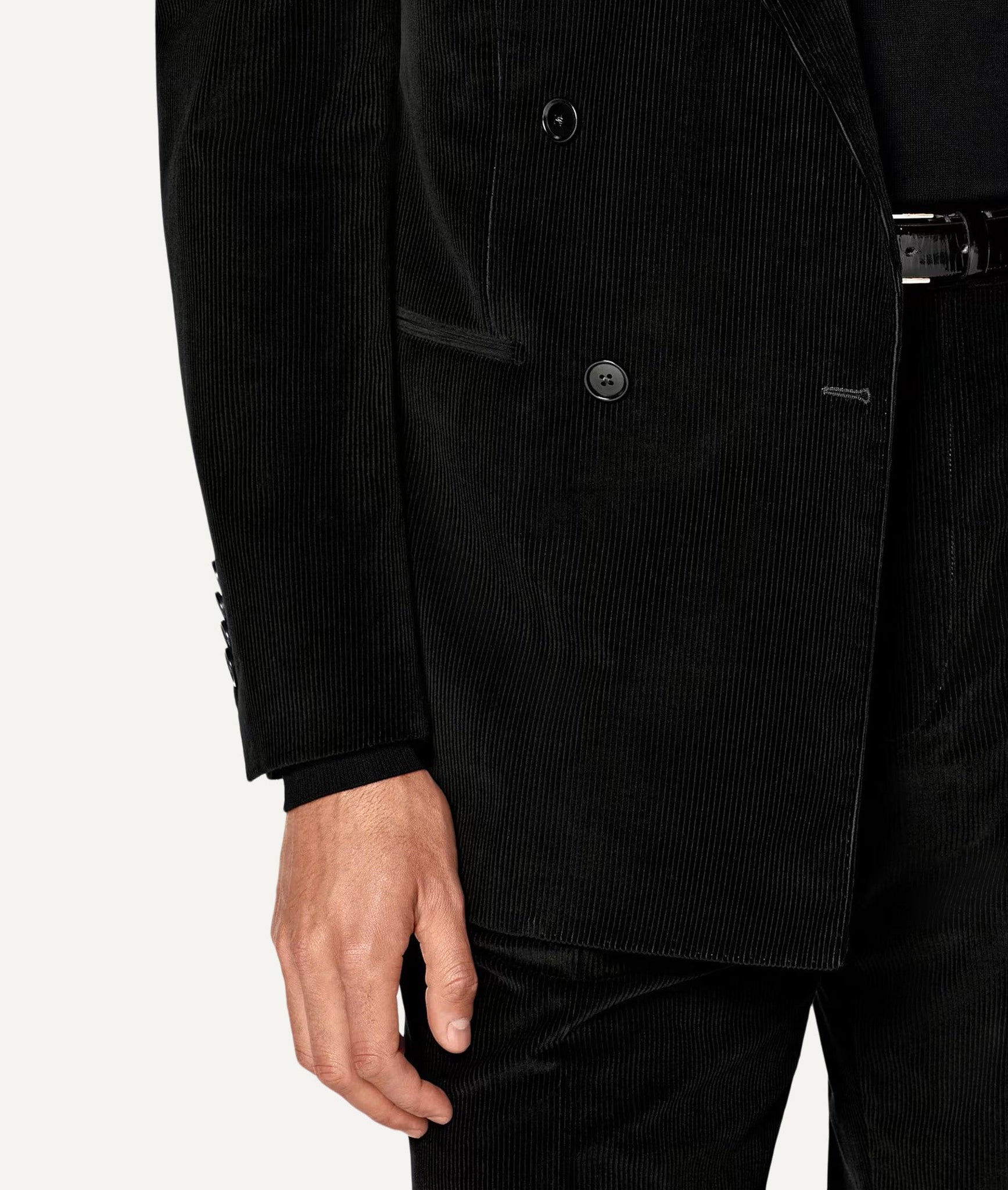 Double-Breasted Suit in Duca Visconti di Modrone Stretch Corduroy