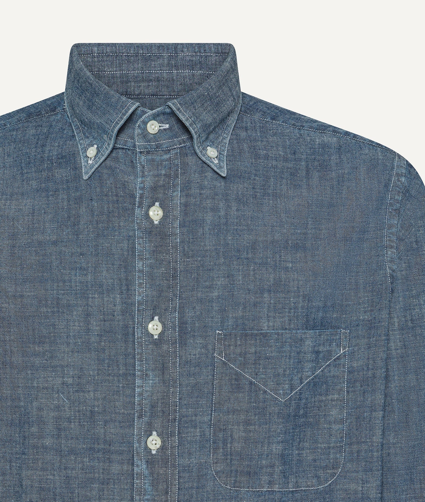 Chambray Button-Down Hemd in Baumwolle