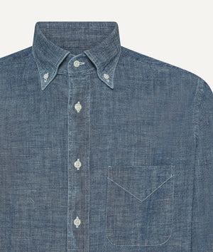 Chambray Button-Down Hemd in Baumwolle