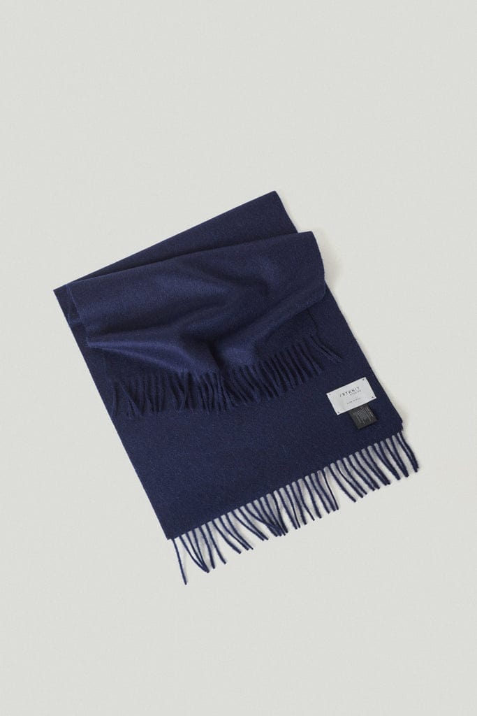 the alpaca wool scarf blue navy