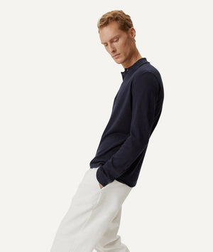 The Linen Cotton Knit Shirt - Blue Navy / S - Blue Navy / L