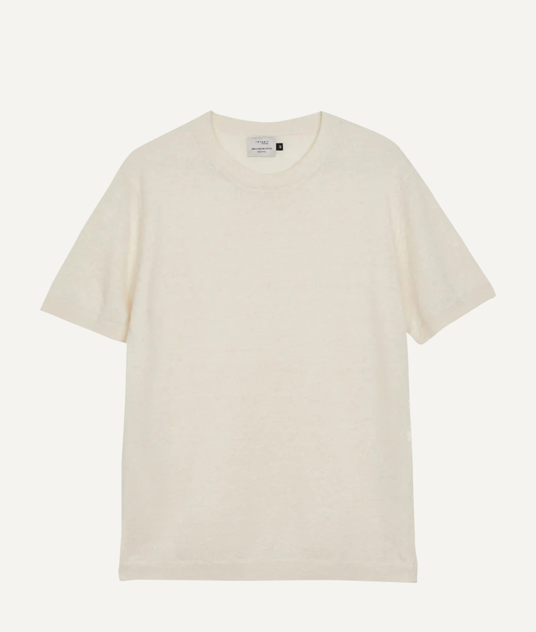 Das Leinen-Baumwoll-Strick-T-Shirt