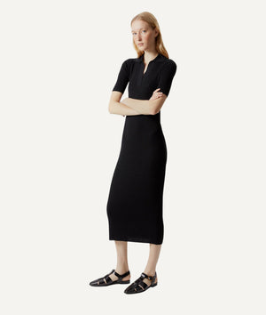 The Linen Cotton Polo Dress