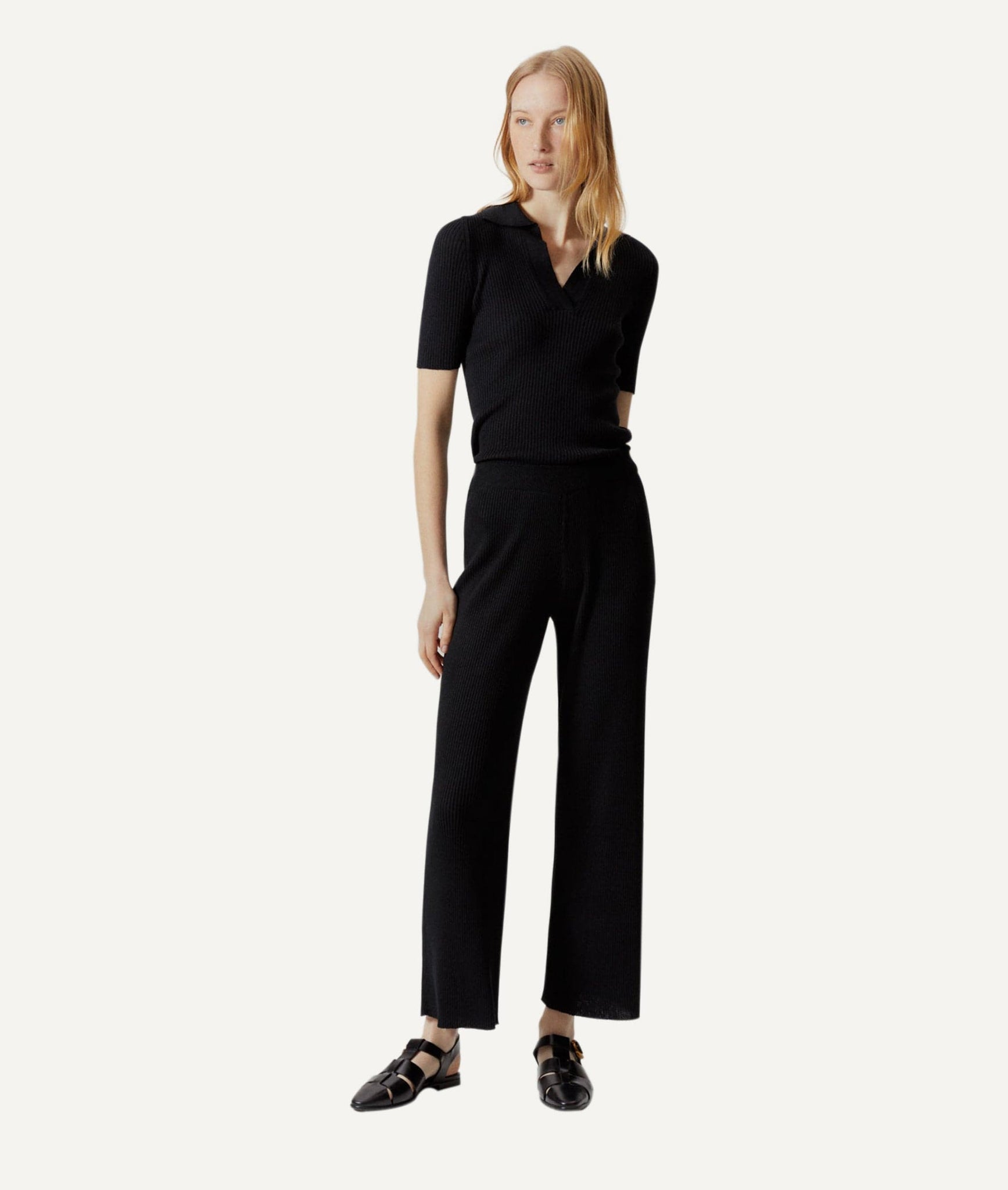 The Linen Cotton Ribbed Pants