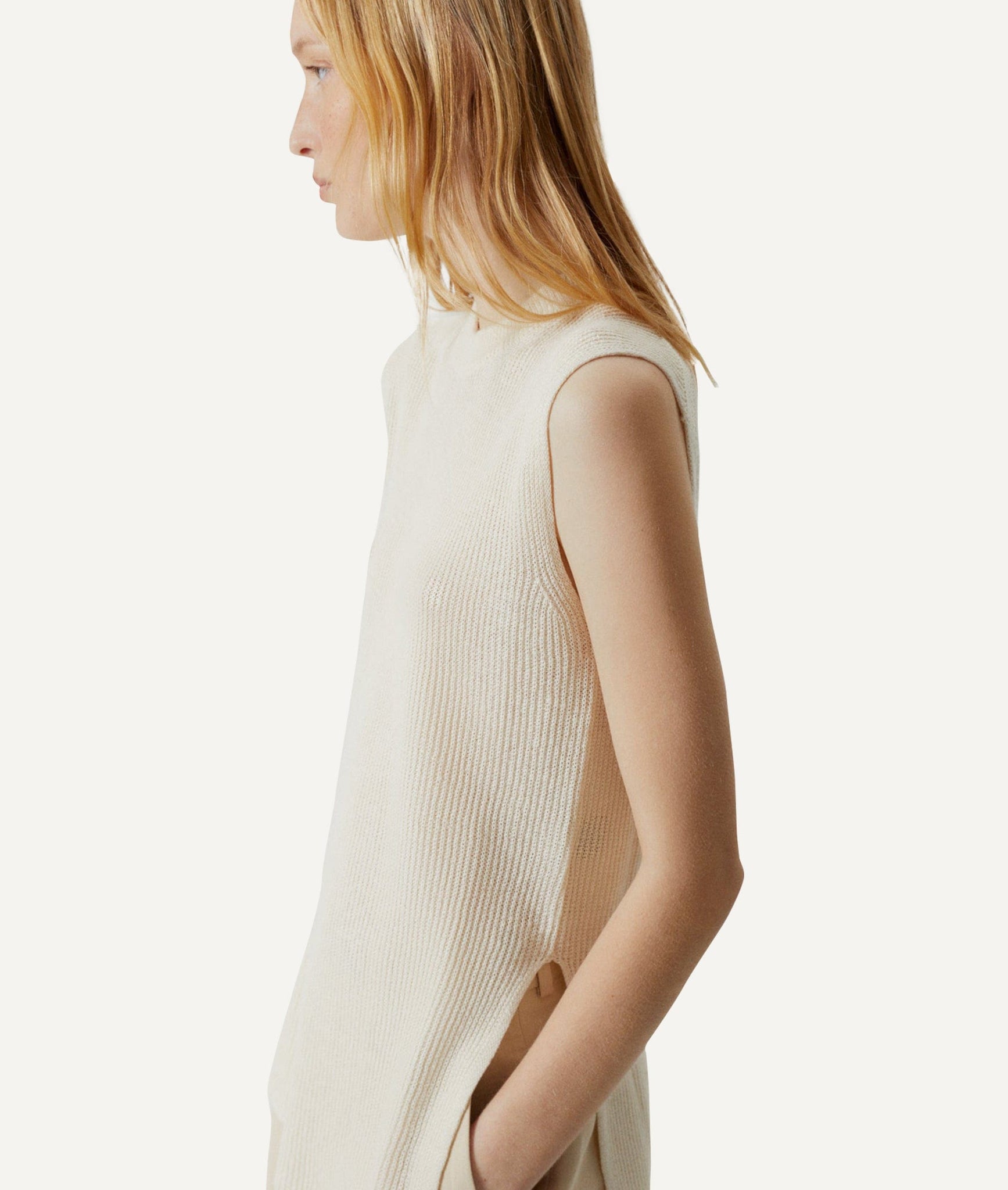 The Linen Cotton Ribbed Vest