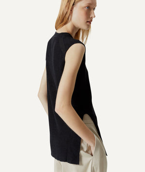 The Linen Cotton Ribbed Vest