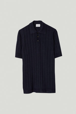Blue Navy | The Linen Cotton Vintage Polo
