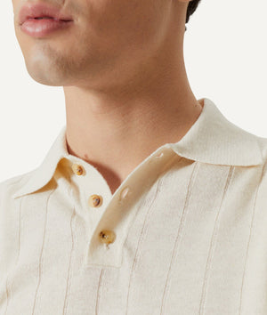 Das Leinen-Baumwoll-Vintage-Polo