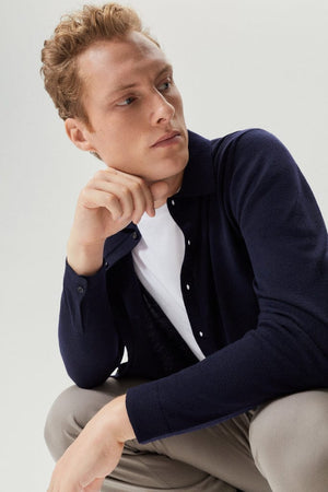 Oxford Blue | The Merino Wool Knit Shirt