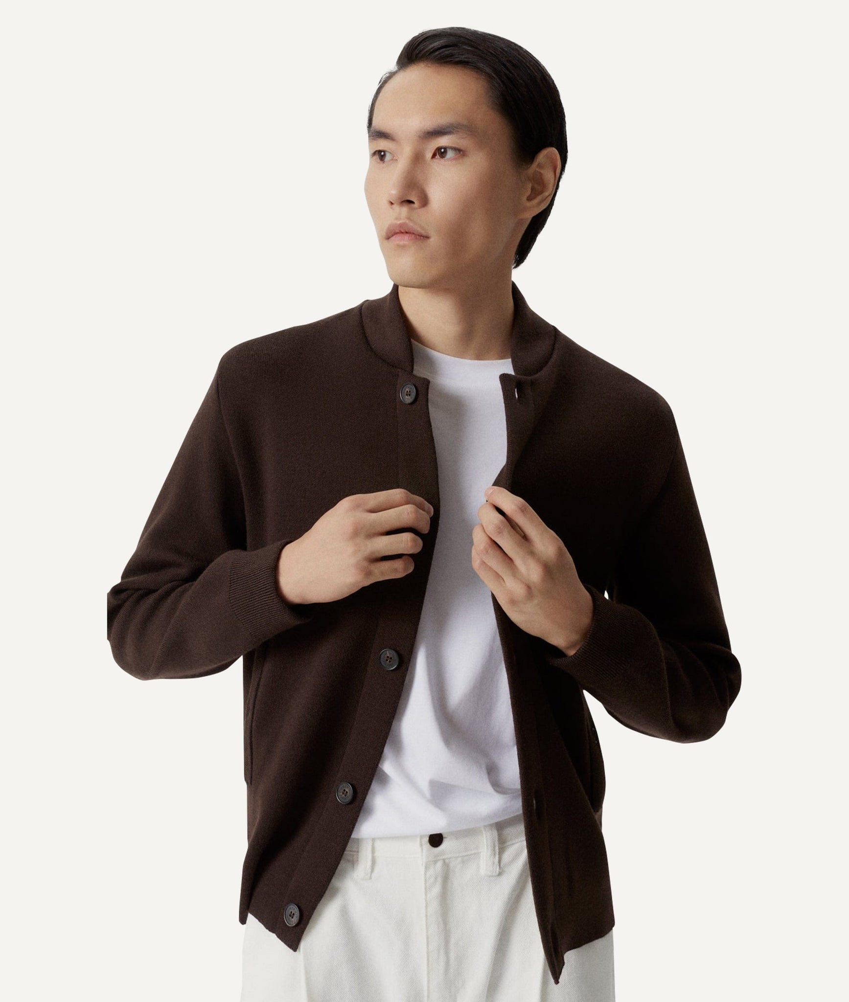 The Merino Wool Bomber - Oxford Blue / S