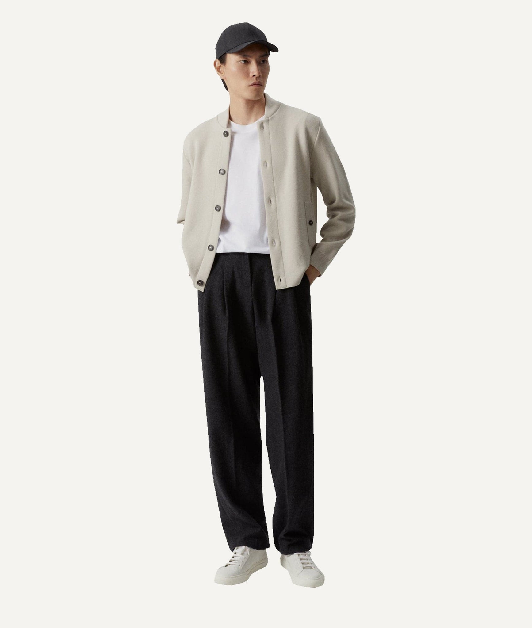 The Merino Wool Bomber - Oxford Blue / S