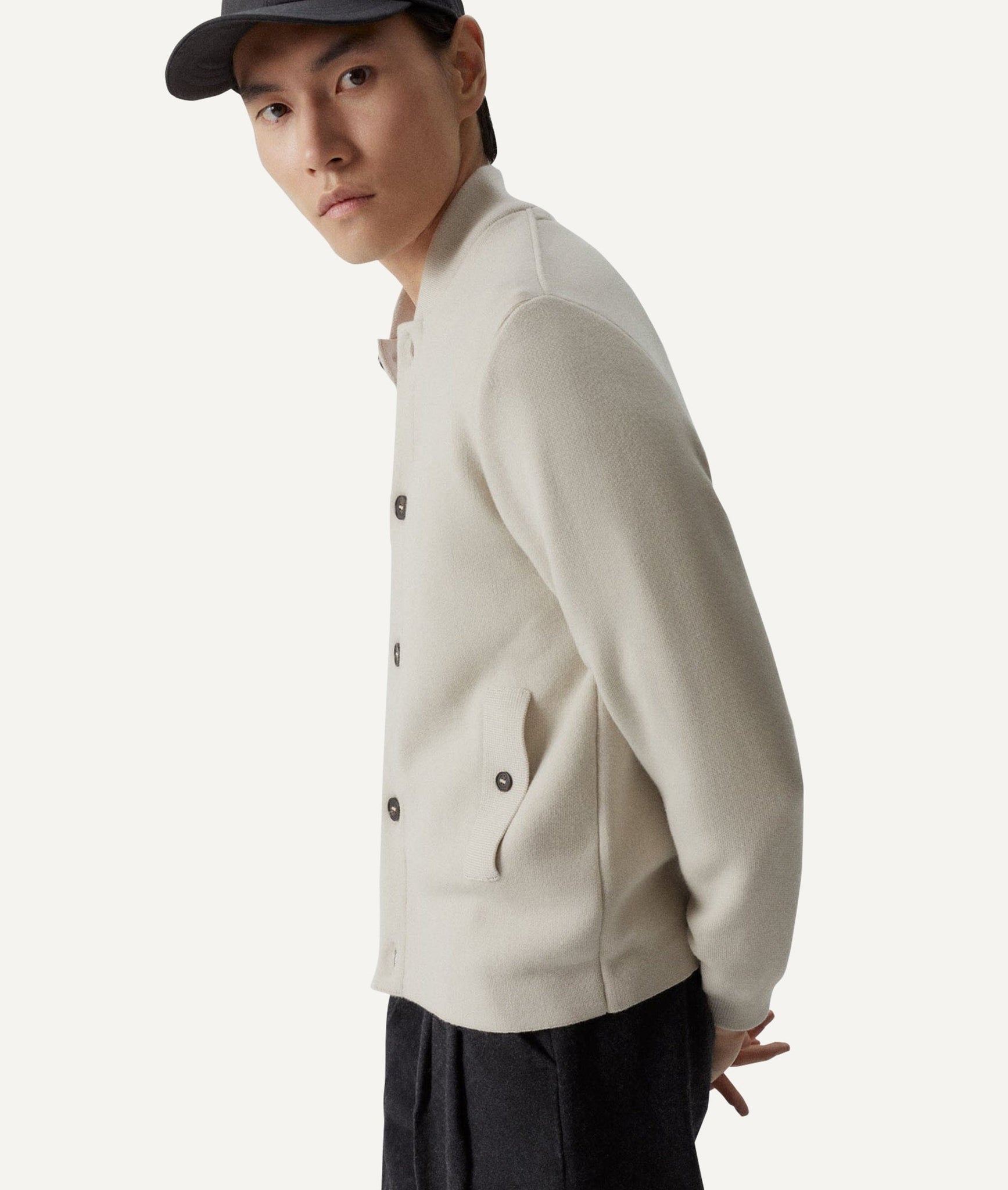 The Merino Wool Bomber - Oxford Blue / S