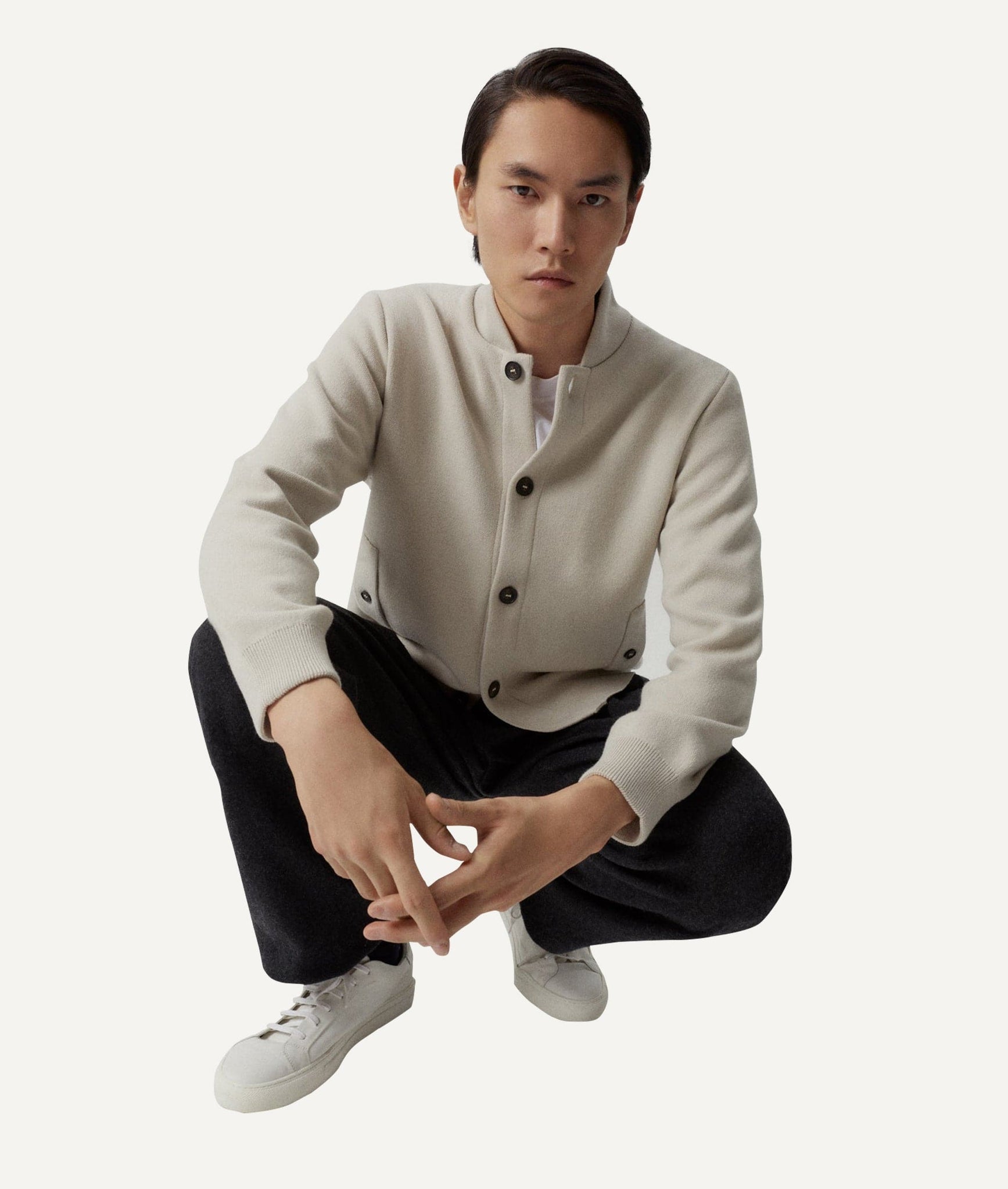The Merino Wool Bomber - Oxford Blue / S